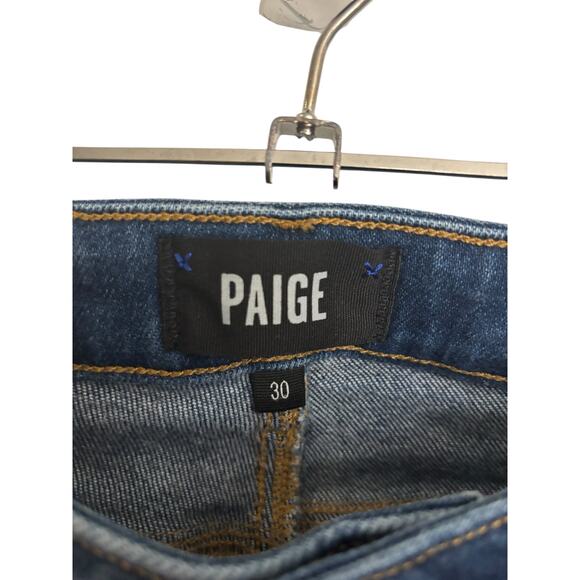 PAIGE Jeans Hoxton Slim Womens 30 Medium Wash High Rise Ankle Skinny Stretch - Picture 3 of 5